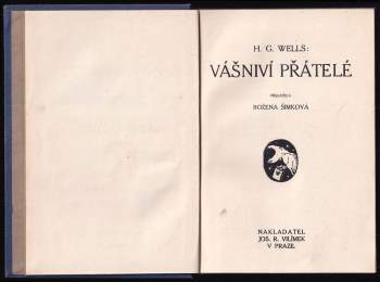 H. G Wells: Vášniví přátelé
