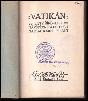Karel Pelant: Vatikán