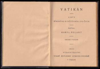 Karel Pelant: Vatikán