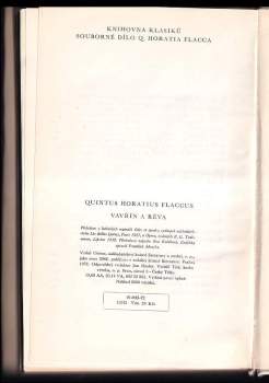 Quintus Flaccus Horatius: Vavřín a réva