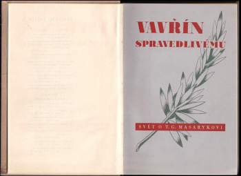 Josef Ludvík Fischer: Vavřín spravedlivému