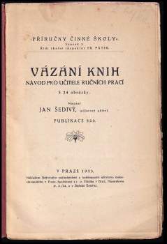 Jan Šedivý: Vázání knih