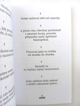 Vážení truchlící a ostatní hosté