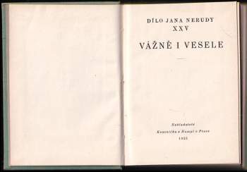 Jan Neruda: Vážně i vesele