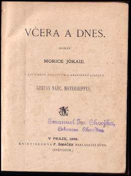 Mór Jókai: Včera a dnes