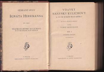Ignát Herrmann: Vdavky Nanynky Kulichovy a co se kolem nich sběhlo