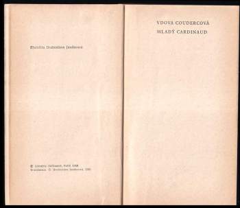 Georges Simenon: Vdova Coudercová ; Mladý Cardinaud