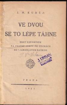 Zdeněk Matěj Kuděj: Ve dvou se to lépe táhne