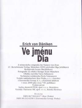Erich von Däniken: Ve jménu Dia