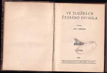 Jan Neruda: Ve službách českého divadla