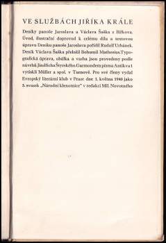 Václav Šašek z Bířkova: Ve službách Jiříka krále