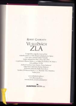 Robert Galbraith: Ve službách zla