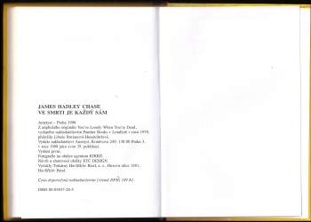 James Hadley Chase: Ve smrti je každý sám