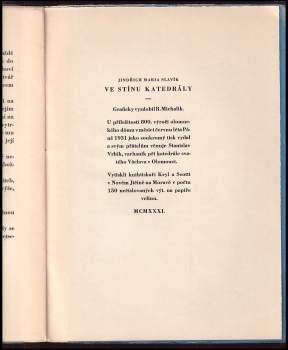Jindřich Maria Slavík: Ve stínu katedrály