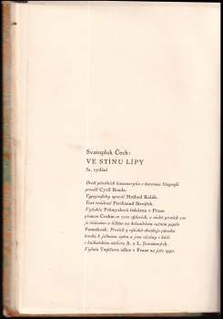 Svatopluk Čech: Ve stínu lípy