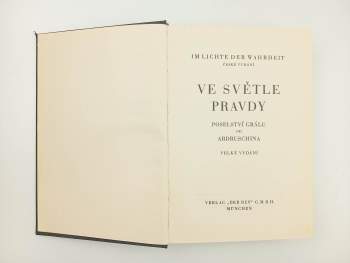Abd-ru-shin: Ve světle pravdy