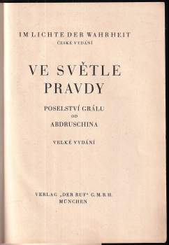 Abd-ru-shin: Ve světle pravdy