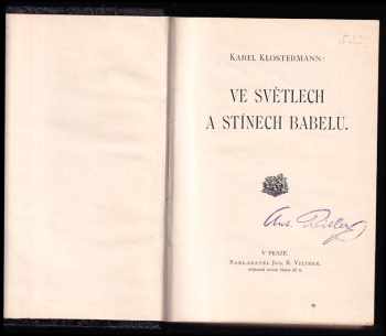 Karel Klostermann: Ve světlech a stínech Babelu