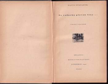 Vasyl' Stefanyk: Ve vzduchu plovou lesy--