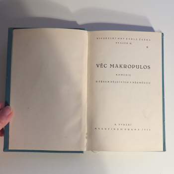 Karel Čapek: Věc Makropulos