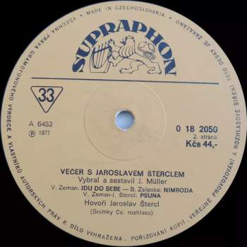 Jaroslav Štercl: Večer S Jaroslavem Šterclem