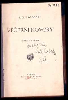 F. X Svoboda: Večerní hovory