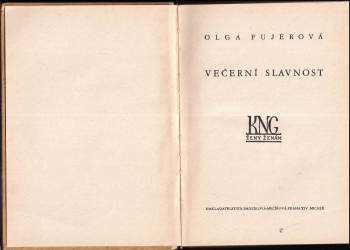 Olga Fujerová: Večerní slavnost