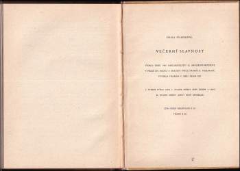 Olga Fujerová: Večerní slavnost