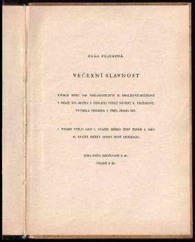 Olga Fujerová: Večerní slavnost