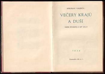 Miroslav Valenta: Večery krajů a duší