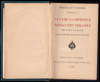 Nikolaj Vasil'jevič Gogol‘: Večery na dědince nedaleko Dikaňky