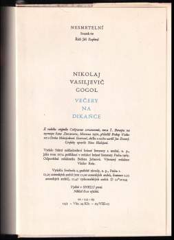 Nikolaj Vasil'jevič Gogol‘: Večery na Dikaňce