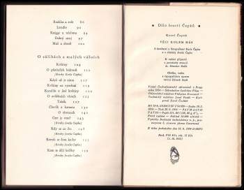 Karel Čapek: Věci kolem nás