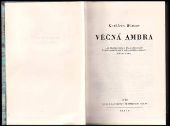 Kathleen Winsor: Věčná Ambra