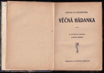 Gustaf af Geijerstam: Věčná hádanka