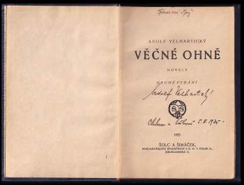 Adolf Velhartický: Věčné ohně