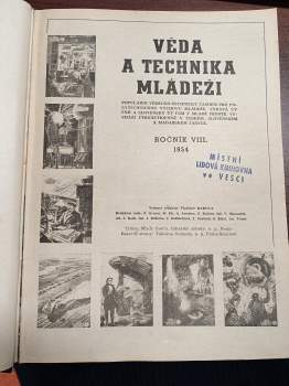 Vladimír Babula: Věda a technika mládeži ročník VII 1953 č. 26 + VIII 1954 č. 8-26, CHYBÍ čísla 9 a 12 - SVÁZANÉ DO JEDNOHO SVAZKU