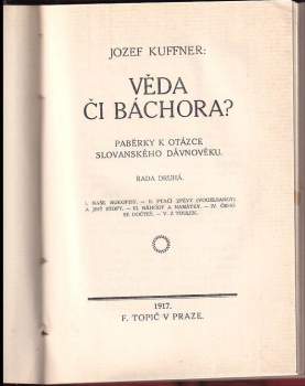 Josef Kuffner: Věda či báchora