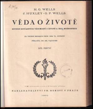 H. G Wells: Věda o životě