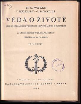 H. G Wells: Věda o životě