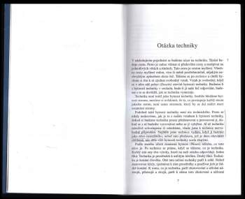 Martin Heidegger: Věda, technika a zamyšlení