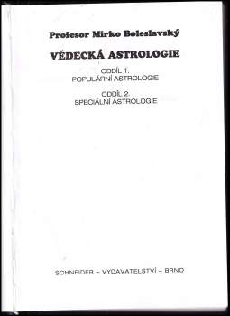Mirko Boleslavský: Vědecká astrologie