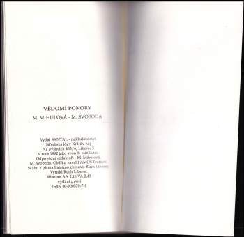 Marie Mihulová: Vědomí pokory