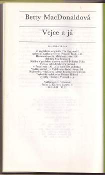 Betty MacDonald: Vejce a já
