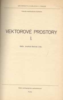 Vektorové prostory