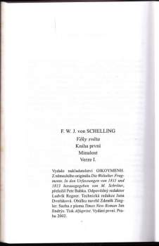 Friedrich Wilhelm Joseph von Schelling: Věky světa