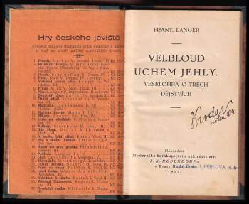 František Langer: Velbloud uchem jehly