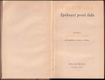 Albert Eugene Kahn: Velezrada
