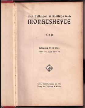 Velhagen & Klasings Monatshefte, Vol. 2: Jahrgang 1905-1906 - 1. Band