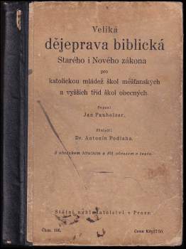 Veliká dějeprava biblická Starého i Nového zákona pro katolickou mládež škol měšťanských a vyšších tříd škol obecných